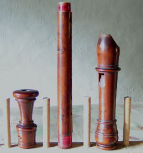 Recorder: Drying the instrument in a vertical position