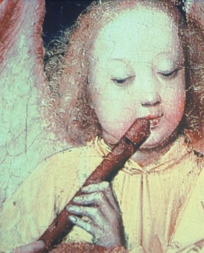 le Couronnement de la Vierge de Cologne (1 des 3 flûtes à bec)