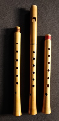une flûte Ganassi moderne avec 2 corps supplémentaires